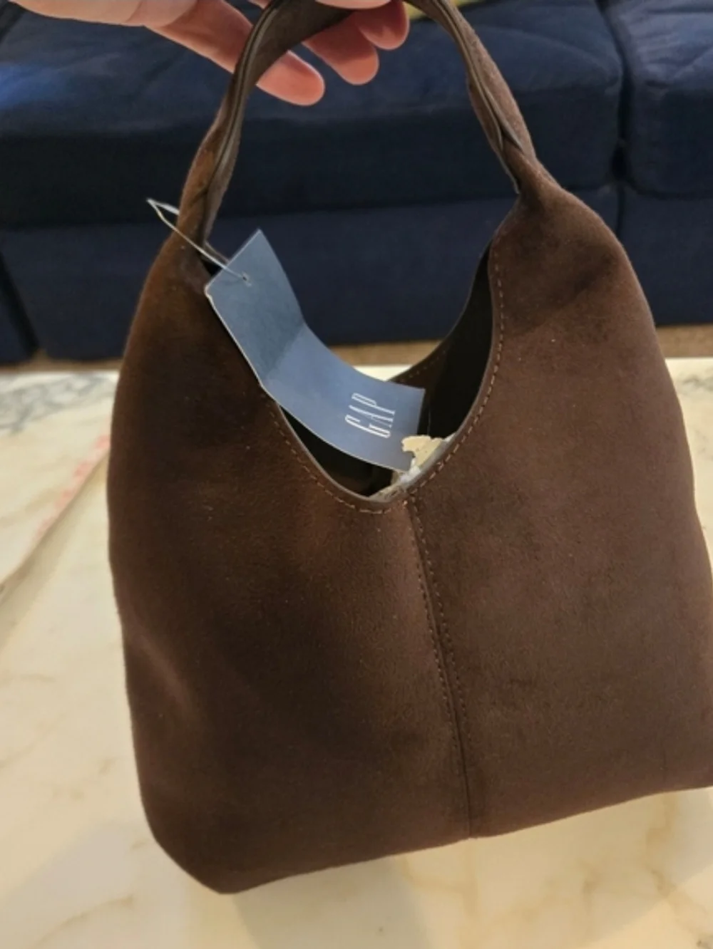 Gap Mini Faux-Suede Handbag chocolate cake - Picture 3 of 8